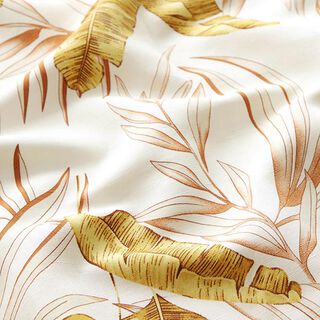 Tissu en lin feuilles de bananier – écru, 