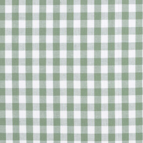 Tissu en coton Vichy à carreaux 1 cm – sauge/blanc, 