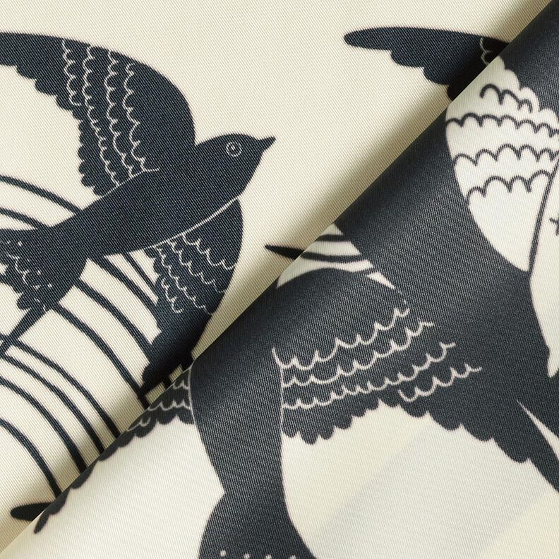 Panneau satin hirondelles | Katia Fabrics – anthracite/crème, image number 4