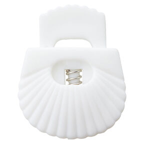 Bloque-cordons Coquillage [Passage : 8 mm] – blanc, 