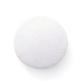 Bouton recouvert, Gabardine Bi-stretch – blanc, 