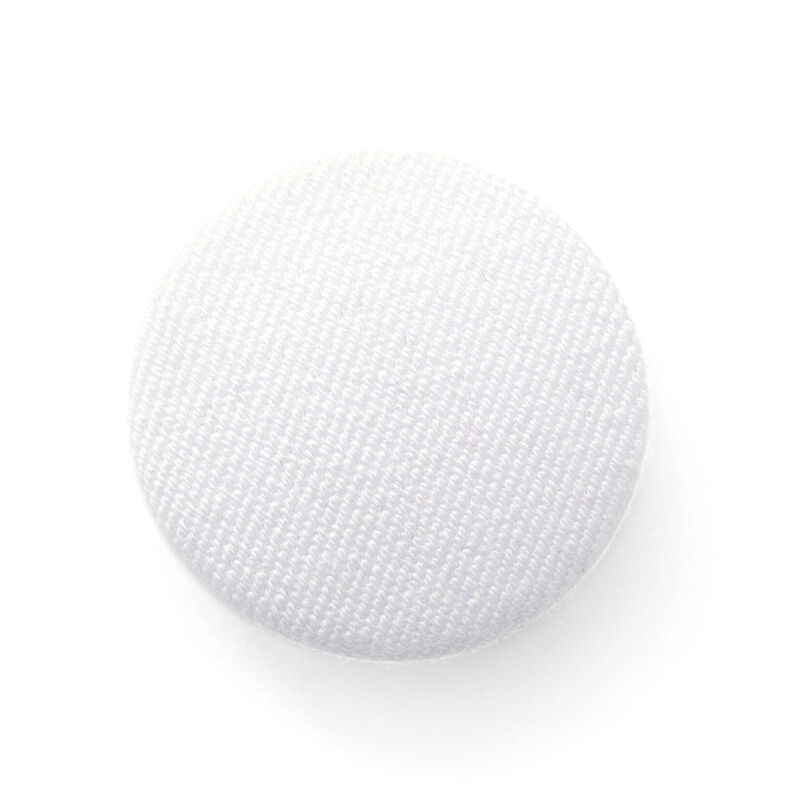 Bouton recouvert, Gabardine Bi-stretch – blanc,  image number 1