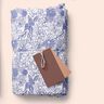 Tissu double gaze de coton Fleurs bleues – blanc/bleu brillant,  thumbnail number 5