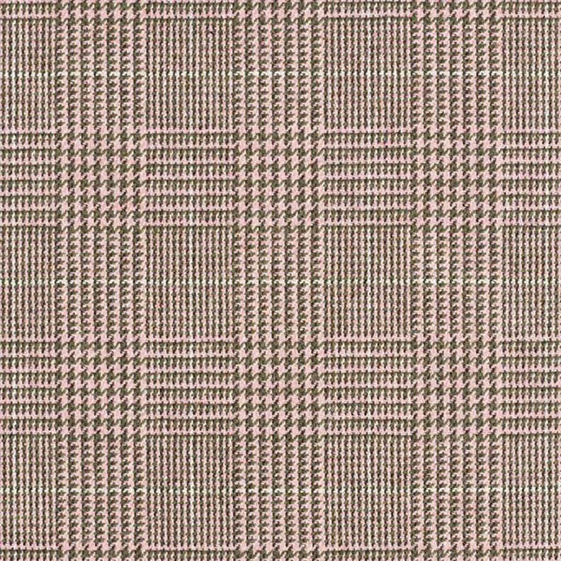 Drap de laine Prince de Galles – rose/kaki,  image number 1