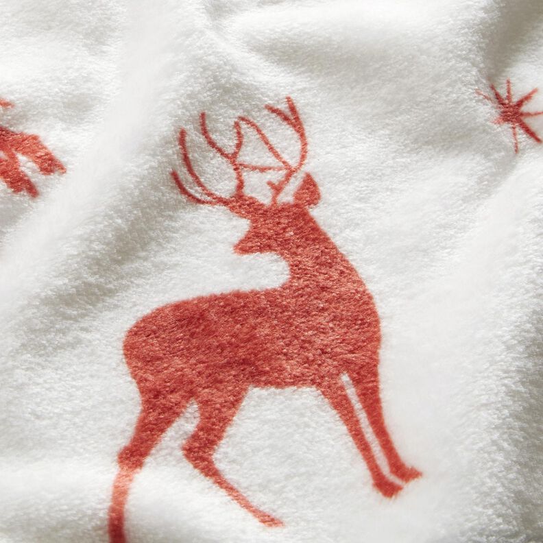 Polaire douillet Cerf dans la neige – ivoire/cuivre,  image number 2