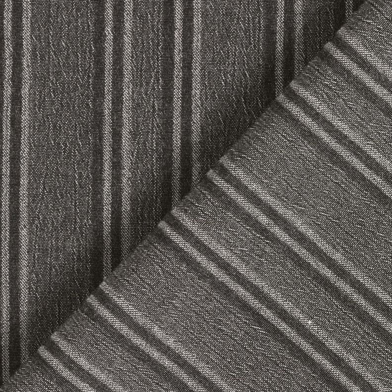 Tissu de coton à rayures écrasées – anthracite, image number 4