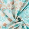 Viscose Voile Motif de bordure florale Paisley – bleu,  thumbnail number 3