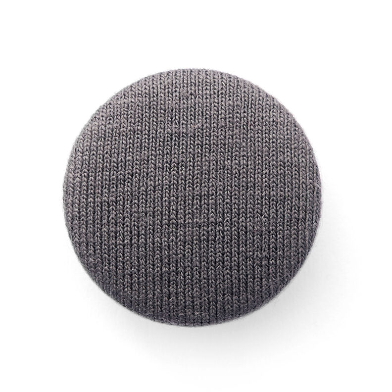 Bouton recouvert, Jersey viscose moyen – gris schiste,  image number 1