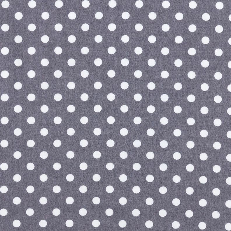 Popeline coton Pois – gris schiste/blanc, image number 1