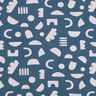 Polaire alpin Formes abstraites  – bleu jean/lilas pastel,  thumbnail number 1