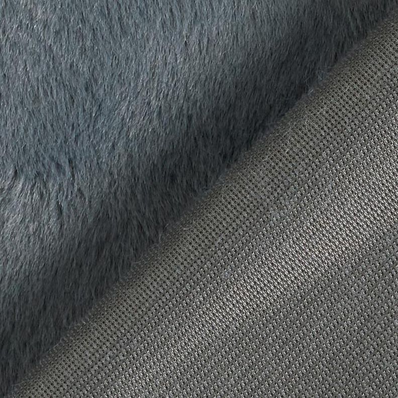 Fausse fourrure unie – gris bleu,  image number 3