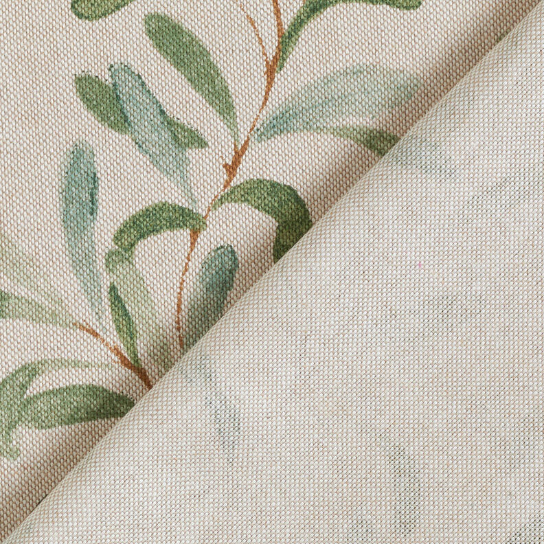 Tissu de décoration Semi-panama Gui – nature/vert, image number 4