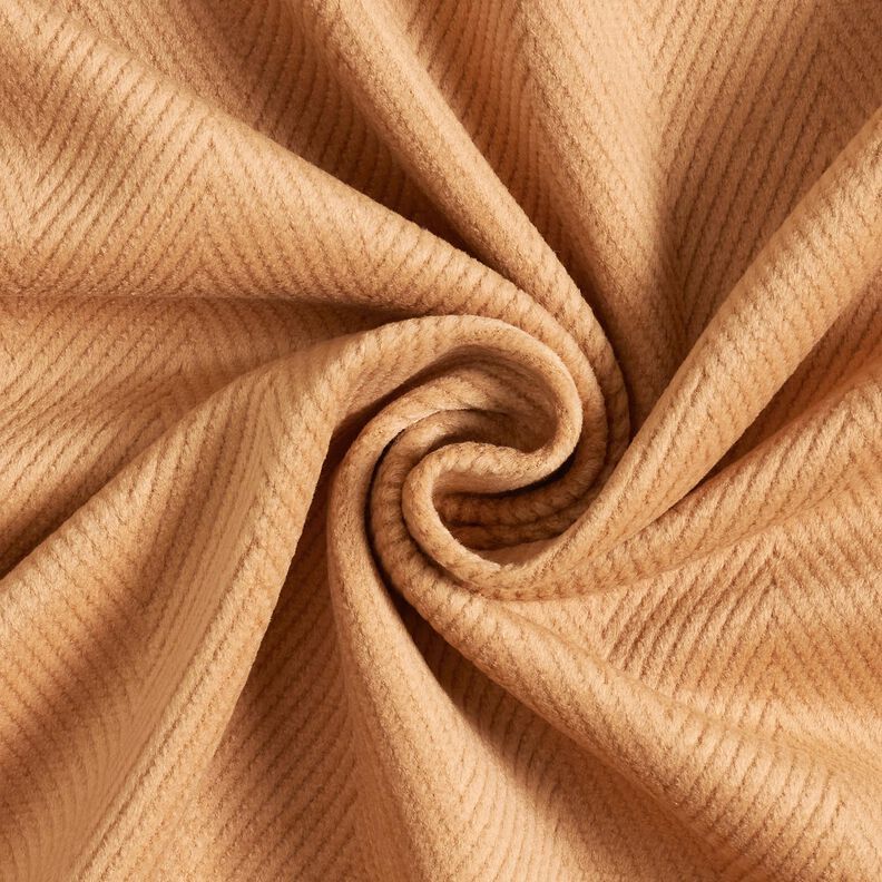 Tissu pour manteau chevrons larges – marron clair, image number 1