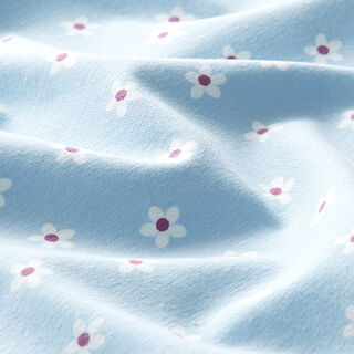 Jersey coton Jolies petites fleurs – bleu bébé, 