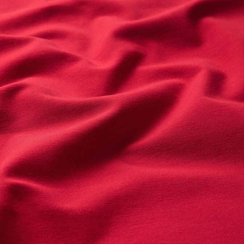 Jersey coton Medium uni – framboise, image number 4