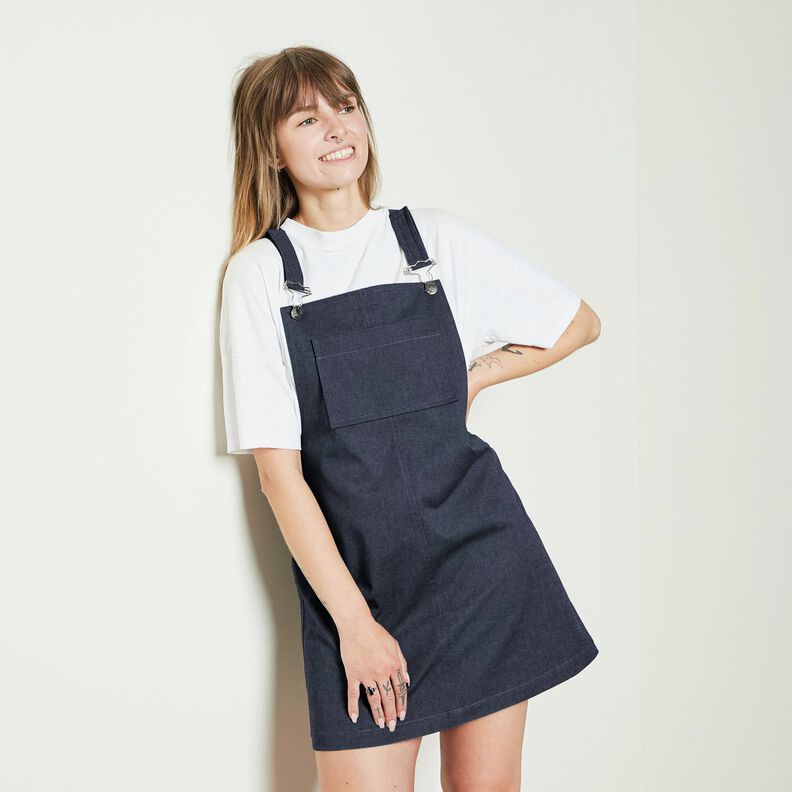 Denim de coton moyen – bleu marine,  image number 6