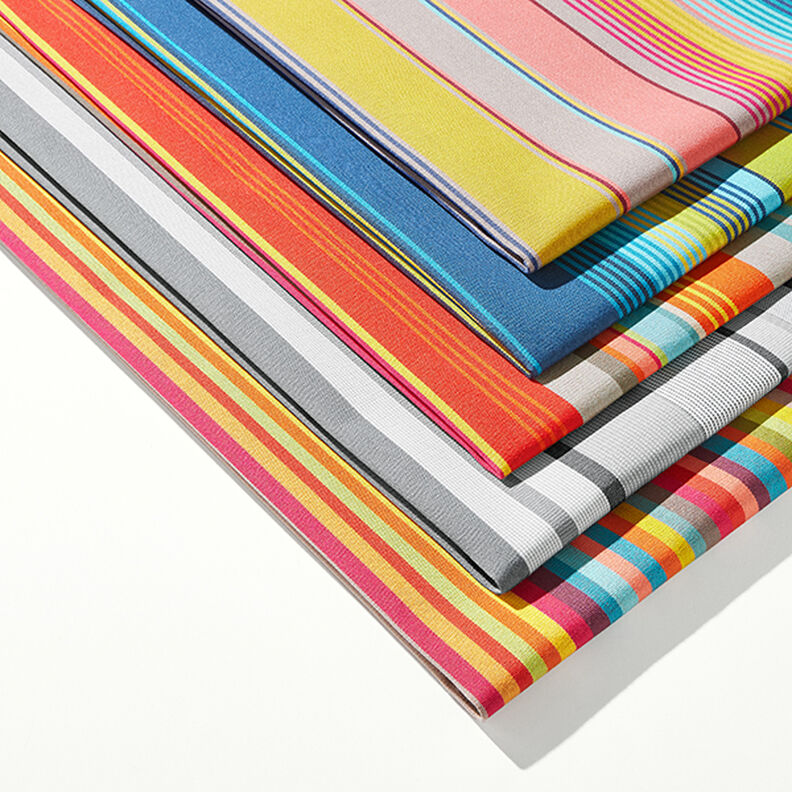 Tissu d’extérieur Canvas Rayures – orange/rouge, image number 5