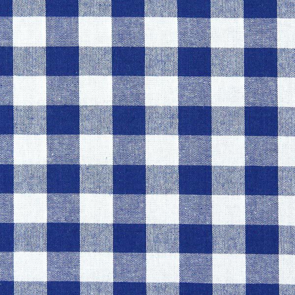 Tissu en coton Vichy - 1,7 cm – bleu roi,  image number 1