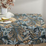 Tissu de décoration Semi-panama Feuilles paisley – gris bleu,  thumbnail number 6