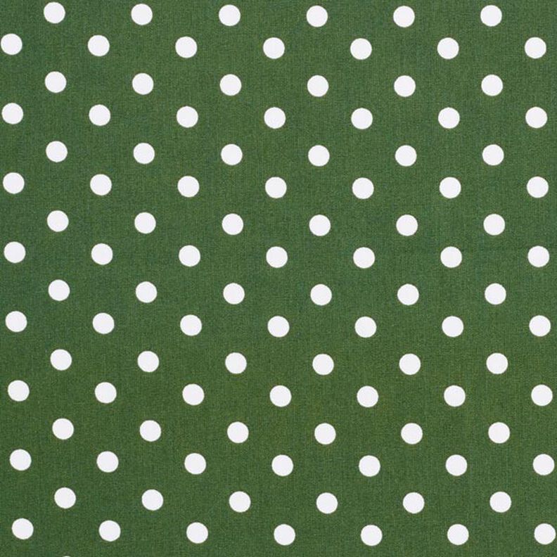 Popeline coton Grands pois – vert foncé/blanc,  image number 1