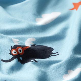 Jersey coton Monstre super-héros | PETIT CITRON – bleu bébé, 
