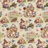 Tissu de décoration Gobelin Lapins de Pâques dans le jardin – beige clair/baies,  thumbnail number 1
