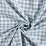 Tissu en coton à carreaux structurés – blanc/bleu clair,  thumbnail number 4