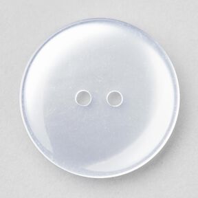 Bouton 2 trous brillant [Ø 25 mm] – blanc, 