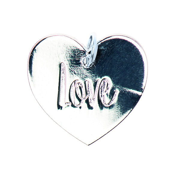 Pendentif Love [Ø17 mm] | Rico Design – argent métallique,  image number 1