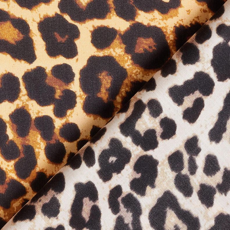 Tissu viscose Léopard – beige/noir, image number 4