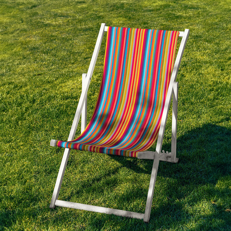 Extérieur Tissu pour chaise longue Rayures verticales 44 cm – rose intense/bleu,  image number 4