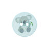 Bouton polyester 2 trous Recycling Koala [Ø18 mm] – bleu bébé,  thumbnail number 1