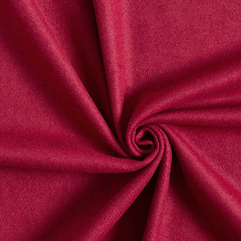 Tissu pour manteau en laine mélangée, uni – rouge foncé,  image number 1