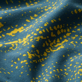 GOTS Jersey coton épi de maïs | Tula – pétrole/jaune curry, 