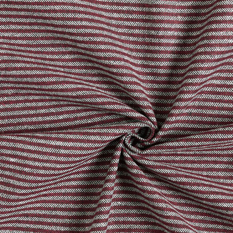 Tissu de pantalon Rayures – merlot/gris,  image number 3