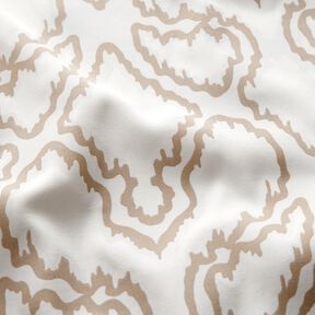 Tissu en coton avec zigzags – beige/beige foncé, 