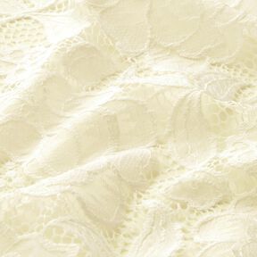 Dentelle élastique Fleurs et feuilles – écru, 