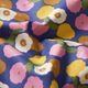 Tissu en coton Cretonne Fleurs rondes – jaune soleil/bleu,  thumbnail number 2