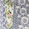 Tissu en coton Cretonne Mandala fleuri – blanc/bleu nuit,  thumbnail number 5