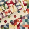Tissu de décoration Gobelin Cercles et carrés – beige clair/bleu,  thumbnail number 5