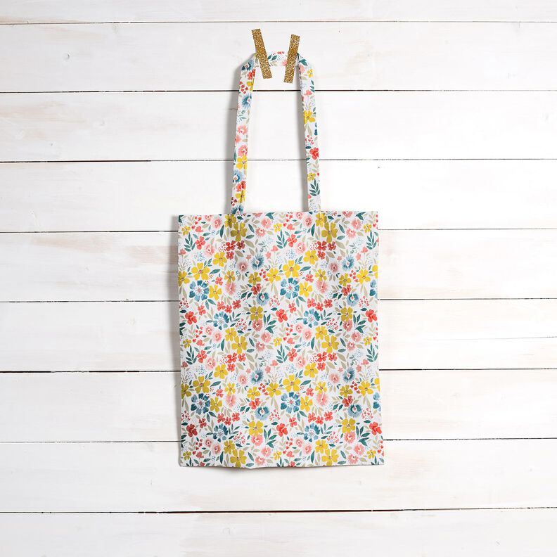Coton enduit Jolies fleurs – blanc/rouge,  image number 9