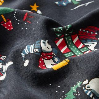 Sweatshirt gratté Ours polaires fêtant Noël – bleu marine, 