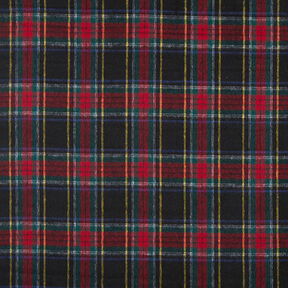 Tissu manteau en tartan en laine vierge mélangée – noir/rouge, 