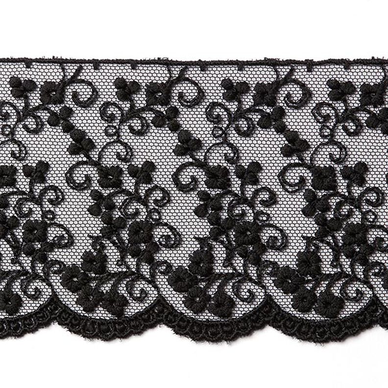 Dentelle tulle [75 mm] - noir,  image number 1