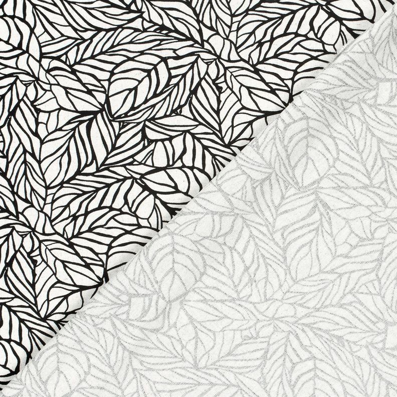 Mélange viscose lin Feuillage – écru/noir, image number 4