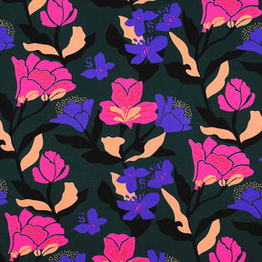Lenzing Ecovero™ Amira Floral | Nerida Hansen – vert foncé/lilas, 