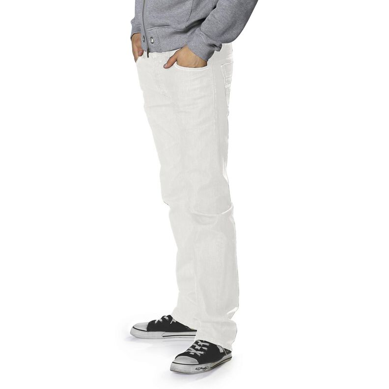 Denim de coton stretch mélangé moyen – écru,  image number 7