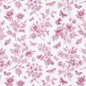 Tissu viscose Fleurs et papillons – blanc/raisin,  thumbnail number 1