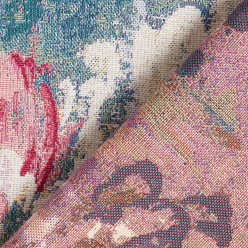Tissu de décoration Gobelin Seerosen – beige clair/vert,  image number 4
