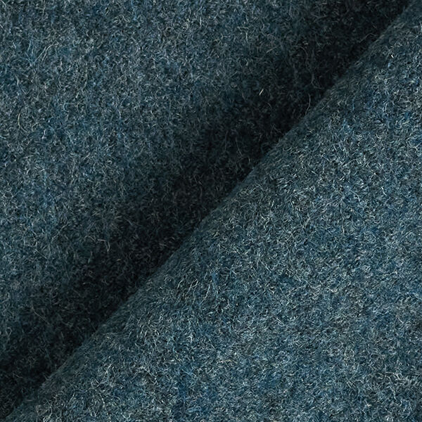 Loden de laine foulé Chiné – bleu océan,  image number 3